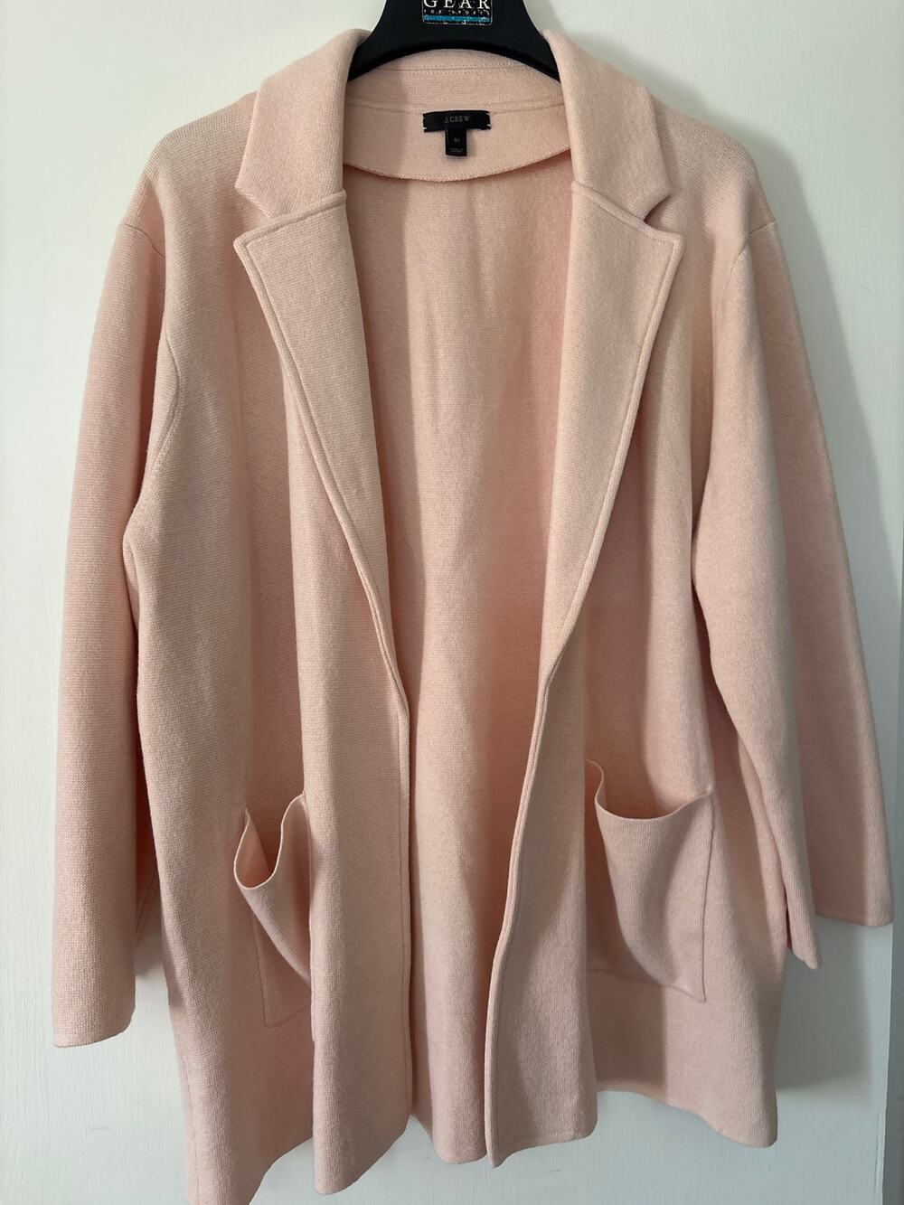 J. Crew Sophie Open Front Sweater Blazer Pink Plus Size 2X Style JO244